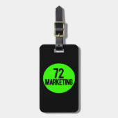 des Logoschwarzgepäckumbaus des Marketings 72 Gepäckanhänger (Vorderseite vertikal)