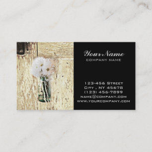 des Maurerglases der rustikalen Westernscheune Visitenkarte