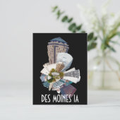 DES MOINES IA POSTKARTE (Stehend Vorderseite)