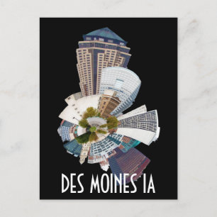 DES MOINES IA POSTKARTE
