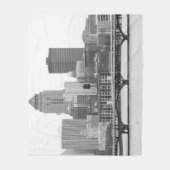 Des Moines in B&W Fleecedecke (Vorderseite)