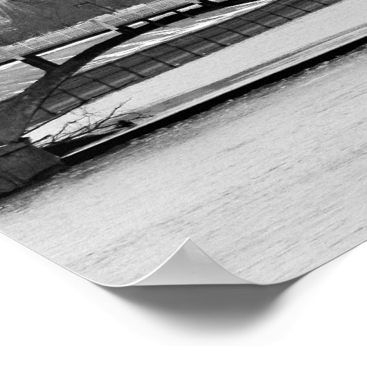 Des Moines in B&W Poster (Ecke)