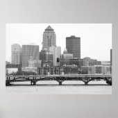 Des Moines in B&W Poster (Vorne)