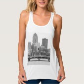 Des Moines in b&w T - Shirt (Vorderseite)