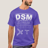 Des Moines International Airport DSM T - Shirt (Vorderseite)
