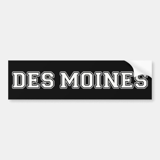 Des Moines Iowa Autoaufkleber (Vorne)