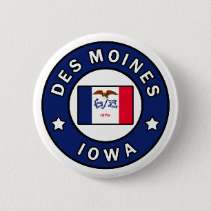 Des Moines Iowa Button
