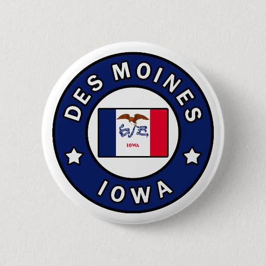 Des Moines Iowa Button (Vorderseite)