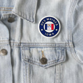 Des Moines Iowa Button (Beispiel)
