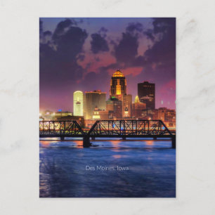 Des Moines, Iowa City Postkarte