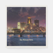 Des Moines, Iowa City Serviette (Vorderseite)