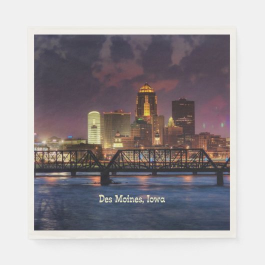 Des Moines, Iowa City Serviette (Vorderseite)