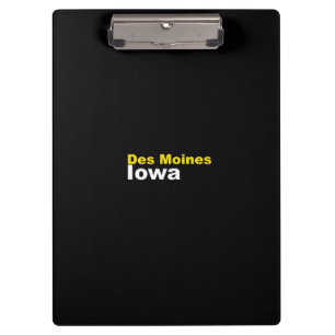 Des Moines, Iowa Clipboard Klemmbrett