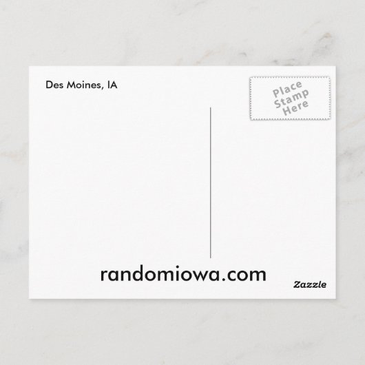 Des Moines Iowa Color Splash Postcard Postkarte (Rückseite)