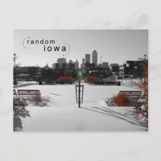 Des Moines Iowa Color Splash Postcard Postkarte