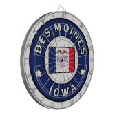 Des Moines Iowa Dartscheibe (Vorderseite Links)