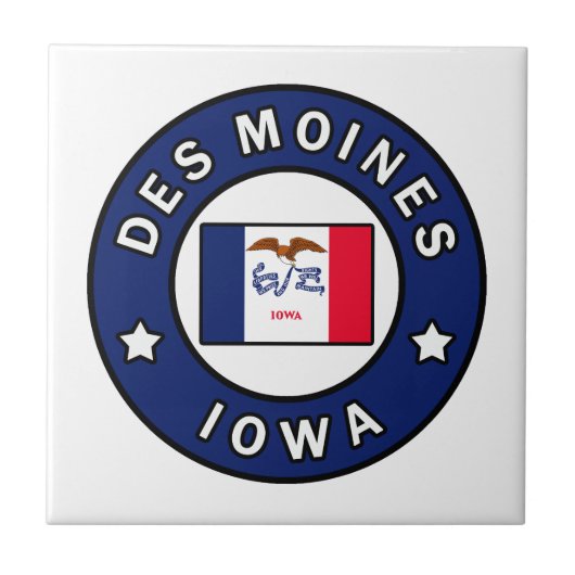 Des Moines Iowa Fliese (Vorderseite)