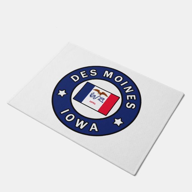 Des Moines Iowa Fußmatte (Schrägansicht)