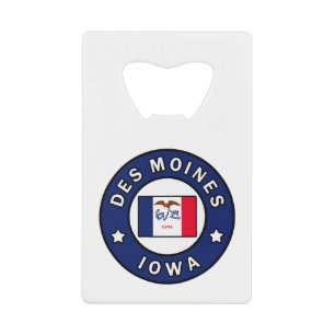 Des Moines Iowa Geldbeutel Flaschenöffner