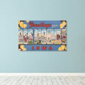 Des Moines, Iowa - Großbuchstaben - Szenen 2 Leinwanddruck (Insitu (Holzboden))
