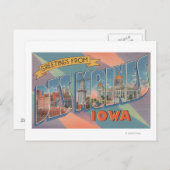 Des Moines, Iowa - Großbuchstaben - Szenen 3 Postkarte (Vorne/Hinten)