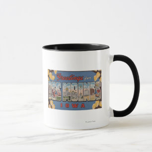 Des Moines, Iowa - große Buchstabe-Szenen 2 Tasse