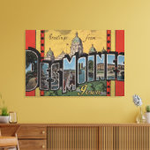 Des Moines, Iowa - Große Buchstabenszenen Leinwanddruck (Insitu (Wohnzimmer))
