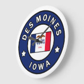 Des Moines Iowa Große Wanduhr (Winkel)