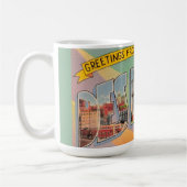 Des Moines Iowa Gruß Postkarten Tasse (Links)
