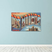 Des Moines, Iowa (Hauptstadt Gebäude) Leinwanddruck (Insitu (Holzboden))