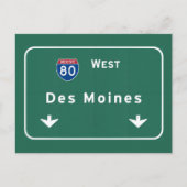 Des Moines Iowa ia Interstate Highway Freeway: Postkarte (Vorderseite)