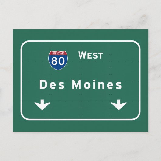 Des Moines Iowa ia Interstate Highway Freeway: Postkarte (Vorderseite)