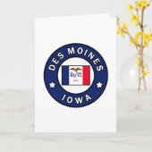 Des Moines Iowa Karte (Gelbe Blume)