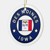 Des Moines Iowa Keramik Ornament (Links)