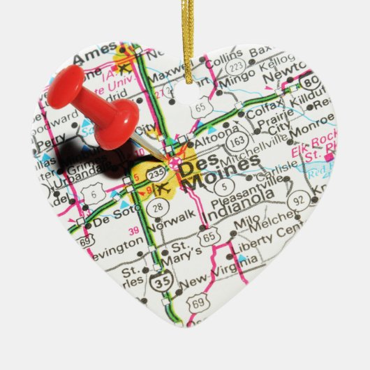 Des Moines, Iowa Keramikornament (Vorne)