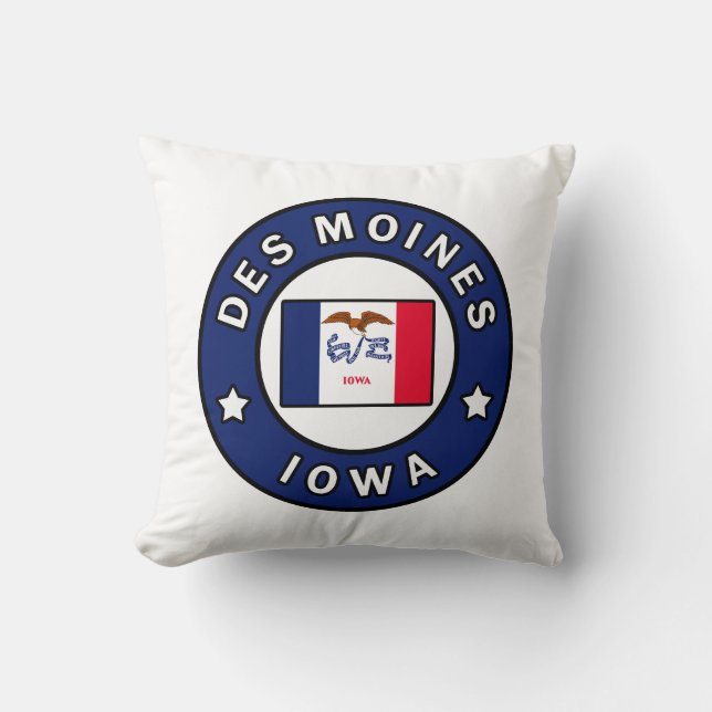 Des Moines Iowa Kissen (Vorderseite)