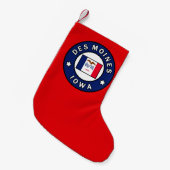 Des Moines Iowa Kleiner Weihnachtsstrumpf (Vorderansicht (hängend))
