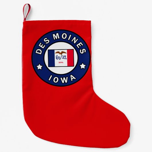 Des Moines Iowa Kleiner Weihnachtsstrumpf (Vorderseite)