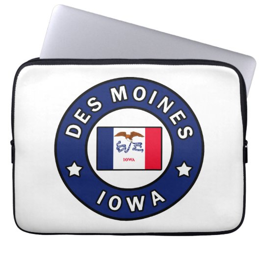 Des Moines Iowa Laptopschutzhülle (Vorderseite)