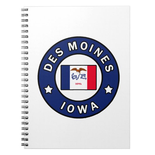 Des Moines Iowa Notizblock (Vorderseite)