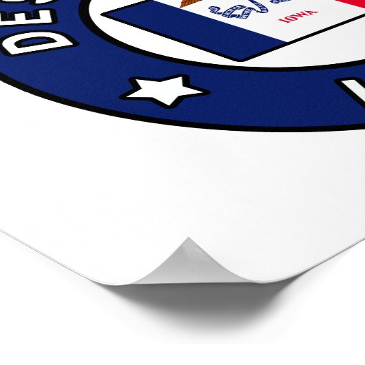 Des Moines Iowa Poster (Ecke)