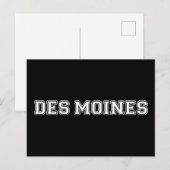 Des Moines Iowa Postkarte (Vorne/Hinten)