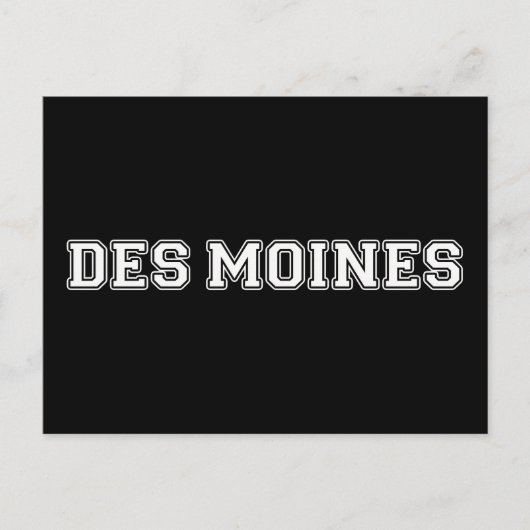 Des Moines Iowa Postkarte (Vorderseite)