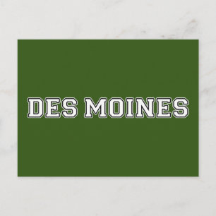 Des Moines Iowa Postkarte