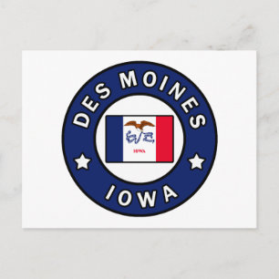 Des Moines Iowa Postkarte