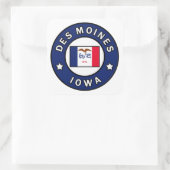 Des Moines Iowa Quadratischer Aufkleber (Tasche)