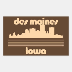 Des Moines, Iowa Rechteckiger Aufkleber