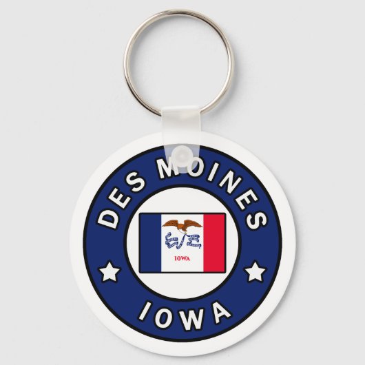 Des Moines Iowa Schlüsselanhänger (Vorderseite)