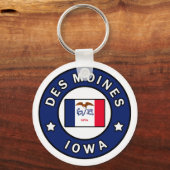 Des Moines Iowa Schlüsselanhänger (Vorderseite)
