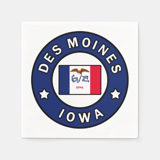 Des Moines Iowa Serviette (Vorderseite)